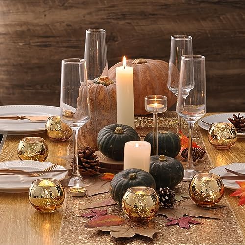 24PCS Gold Votive Candle Holders for Table Centerpieces in Gold, alternate view 4