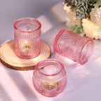 24Pcs Pink Votive Candle Holders- Glass Candle Holders Bulk for Flameless LED Tea Waxes, Romantic Candle Holder, alternate