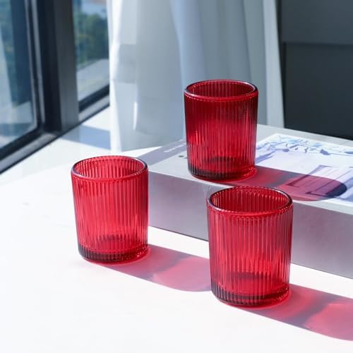 24pcs Red Votive Candle Holders for Table Centerpiece Valentines Day in Red, alternate view 2