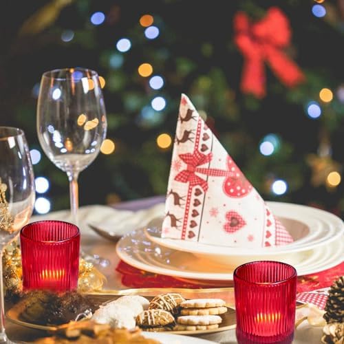24pcs Red Votive Candle Holders for Table Centerpiece Valentines Day in Red, alternate view 4