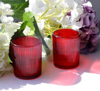 24pcs Red Votive Candle Holders for Table Centerpiece Valentines Day in Red, alternate view 5