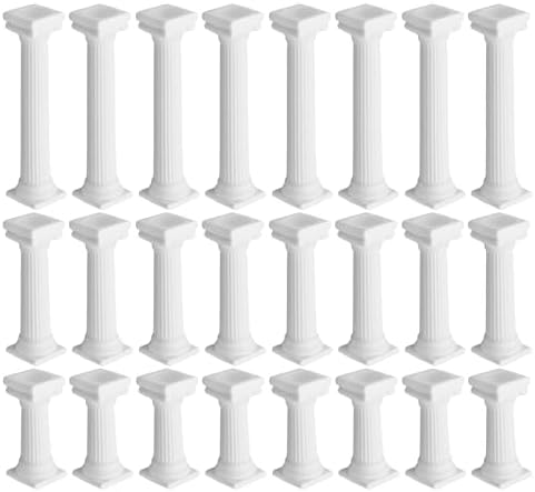 24Pcs Roman Column Cake Stand Set, 3 Sizes Tier Separator Support Stands, Multi-Layer Pillars for Wedding and