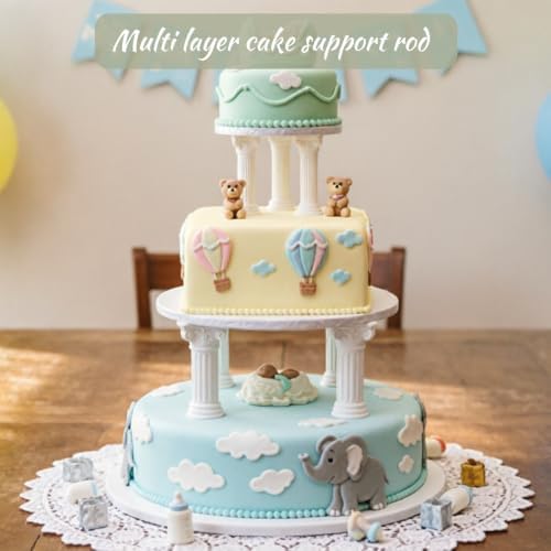 24Pcs Roman Column Cake Stand Set, 3 Sizes Tier Separator Support Stands, Multi-Layer Pillars for Wedding and, alternate view