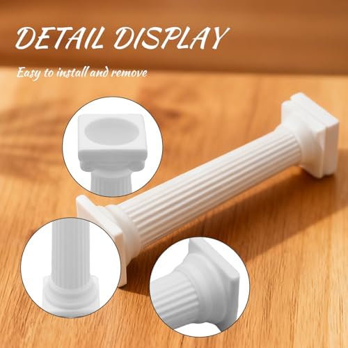 24Pcs Roman Column Cake Stand Set, 3 Sizes Tier Separator Support Stands, Multi-Layer Pillars for Wedding and, alternate view