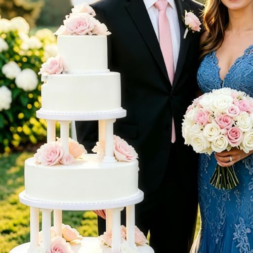 24Pcs Roman Column Cake Stand Set, 3 Sizes Tier Separator Support Stands, Multi-Layer Pillars for Wedding and, alternate view