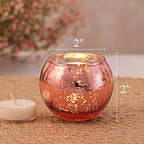 24PCS Rose Gold Votive Candle Holders for Table Centerpieces in Rose Gold, alternate view 2