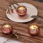 24PCS Rose Gold Votive Candle Holders for Table Centerpieces in Rose Gold, alternate view 6