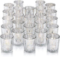 24Pcs Silver Votive Candle Holders for Table - Mercury Glass Votives Silver Candle Holder - Tealight Candle
