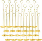 24PK Table Number Holders Place Card Holders 12 Inch Table Card Holders Steel Card Holders for Photos, Food