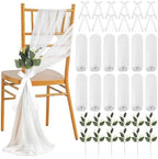 24Sets Wedding Aisle Decorations for Ceremony Set Wedding Chair Decorations