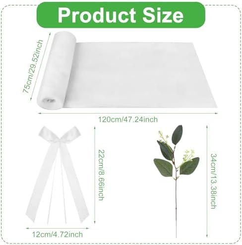 24Sets Wedding Aisle Decorations for Ceremony Set Wedding Chair Decorations, alternate view 2