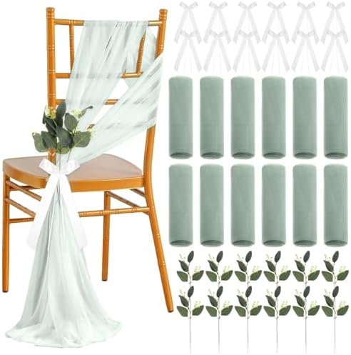 24Sets Wedding Chair Decorations Wedding Aisle Decorations for Ceremony Set