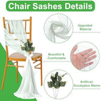 24Sets Wedding Chair Decorations Wedding Aisle Decorations for Ceremony Set, alternate view 3