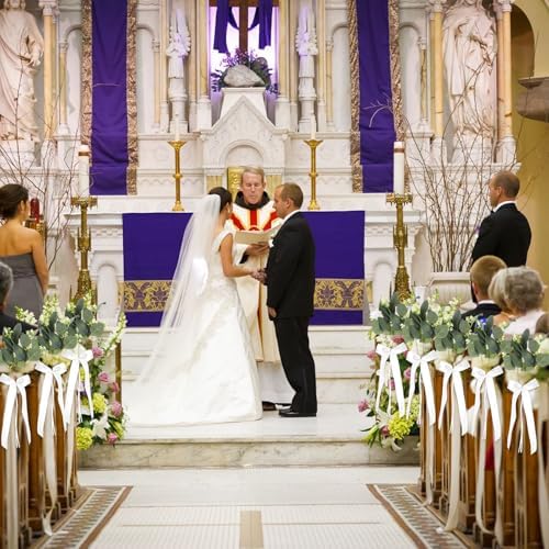 24Sets Wedding Chair Decorations Wedding Aisle Decorations for Ceremony Set, alternate view 6