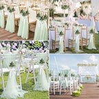 24Sets Wedding Chair Decorations Wedding Aisle Decorations for Ceremony Set, alternate view 7