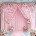 24x10FT Baby Pink Backdrop Curtains for Wedding Parties, Wrinkle Free Polyester Photography Backdrop Drapes for