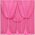 24x10FT Hot Pink Backdrop Curtains for Wedding Parties, Wrinkle Free Polyester Photography Backdrop Drapes for