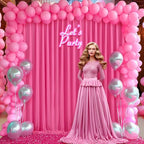 24x10FT Hot Pink Backdrop Curtains for Wedding Parties, Wrinkle Free Polyester Photography Backdrop Drapes for, alternate