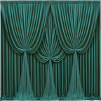 24x10FT Hunter Green Backdrop Curtains for Wedding Parties, Wrinkle Free Polyester Photography Backdrop Drapes