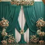 24x10FT Hunter Green Backdrop Curtains for Wedding Parties, Wrinkle Free Polyester Photography Backdrop Drapes, alternate