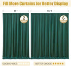 24x10FT Hunter Green Backdrop Curtains for Wedding Parties, Wrinkle Free Polyester Photography Backdrop Drapes, alternate