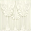 24x10FT Ivory Backdrop Curtains for Wedding Parties, Wrinkle Free Polyester Photography Backdrop Drapes for