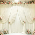 24x10FT Ivory Backdrop Curtains for Wedding Parties, Wrinkle Free Polyester Photography Backdrop Drapes for, alternate view 5