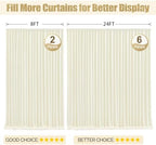 24x10FT Ivory Backdrop Curtains for Wedding Parties, Wrinkle Free Polyester Photography Backdrop Drapes for, alternate view 7