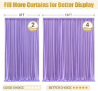 24x10FT Lavender Backdrop Curtains for Wedding Parties, Wrinkle Free Polyester Photography Backdrop Drapes for, alternate