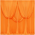24x10FT Orange Backdrop Curtains for Wedding Parties, Wrinkle Free Polyester Photography Backdrop Drapes for