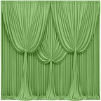 24x10FT Sage Green Backdrop Curtains for Wedding Parties, Wrinkle Free Polyester Photography Backdrop Drapes for