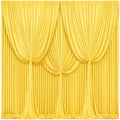 24x10FT Yellow Backdrop Curtains for Wedding Parties, Wrinkle Free Polyester Photography Backdrop Drapes for
