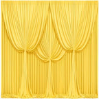 24x10FT Yellow Backdrop Curtains for Wedding Parties, Wrinkle Free Polyester Photography Backdrop Drapes for