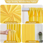 24x10FT Yellow Backdrop Curtains for Wedding Parties, Wrinkle Free Polyester Photography Backdrop Drapes for, alternate view