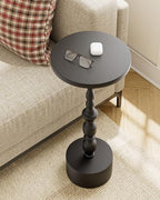 25" End Table, Art Deco Martini Side Table for Living Room, Black in Black, alternate view 6