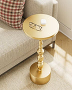 25" End Table, Art Deco Martini Side Table for Living Room, Gold in Gold, alternate view 6
