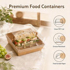 25-Pack Charcuterie Boxes with Clear Lids - Disposable Paper Mini Food Containers (5-Inch), Suitable for, alternate view 4