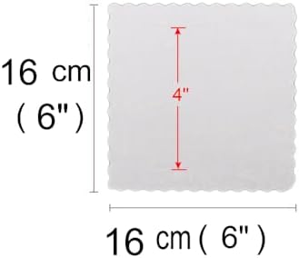 25 PCS 6 in White Square Cake Boards, Food-Grade Cardboard Cake Base in White-6", alternate view 3