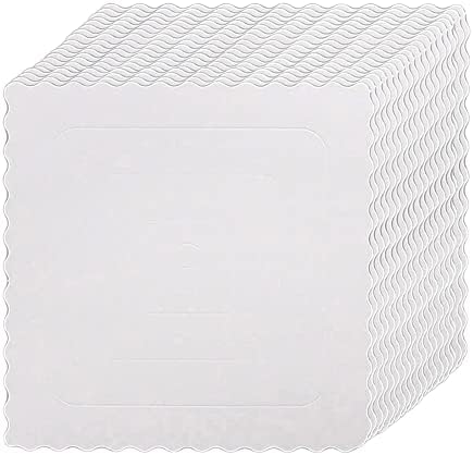 25 PCS 8 in White Square Cake Boards, Food-Grade Cardboard Cake Base in White-8"