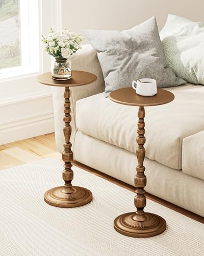 25" Side Table, Art Deco Vintage Metal Accent End Table, Bronze, alternate view 5