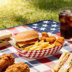 250 Pack 3lb Red White Checkered Paper Food Trays 3lb, 250 Pack Large - Heavy Duty Grease Resistant for Large, alternate view