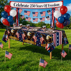 250th Anniversary American Flag Tablecloth for 4th of July Decorations | 250 Anniversary USA Merchandise |, alternate view 2