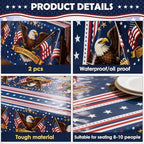 250th Anniversary American Flag Tablecloth for 4th of July Decorations | 250 Anniversary USA Merchandise |, alternate view 5