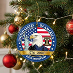 250th Anniversary USA Ornaments for Christmas Decorations, Ceramic Patriotic Keepsake for 4th of July, alternate view 5