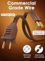25FT G40 LED Brown Outdoor String Lights with 25 Plastic Shatterproof Bulbs, alternate view 6