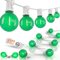 25FT G40 LED Green String Lights Outdoor with 27 Shatterproof Globe Bulbs
