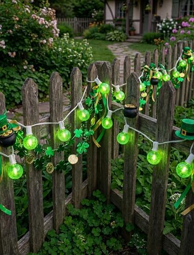 25FT G40 LED Green String Lights Outdoor with 27 Shatterproof Globe Bulbs, alternate view 5