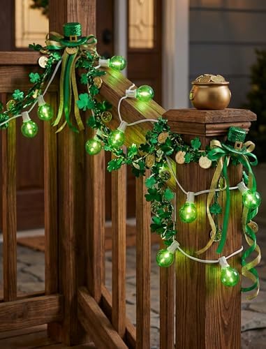 25FT G40 LED Green String Lights Outdoor with 27 Shatterproof Globe Bulbs, alternate view 6