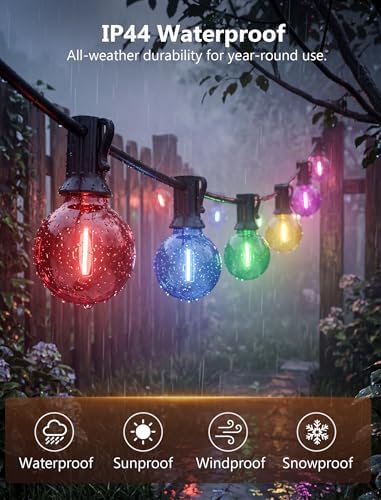 25FT G40 LED Multicolor Christmas String Lights Outdoor, 25 Globe Bulbs, alternate view 3