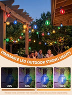 25FT G40 LED Multicolor Christmas String Lights Outdoor, 25 Globe Bulbs, alternate view 4